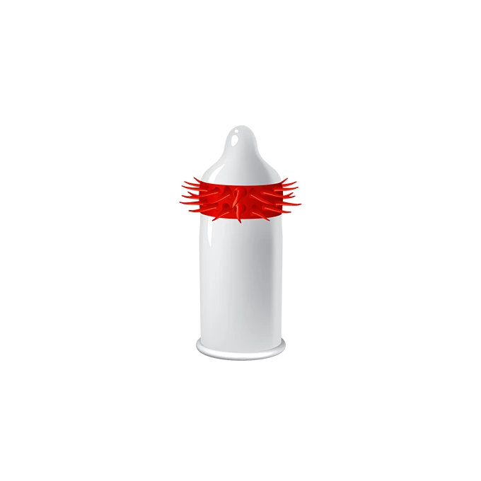 EGZO Hot Red - Prezerwatywa 1szt ze specjalnymi wypustkami