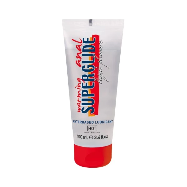 HOT Anal Superglide Warming 100Ml - Lubrykant analny na bazie wody