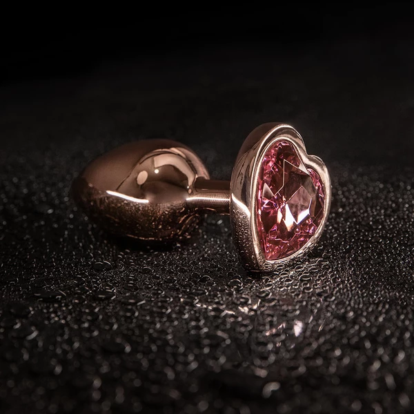 Dream Toys Gleaming Love Rose Gold Plug Small  - Análny kolík