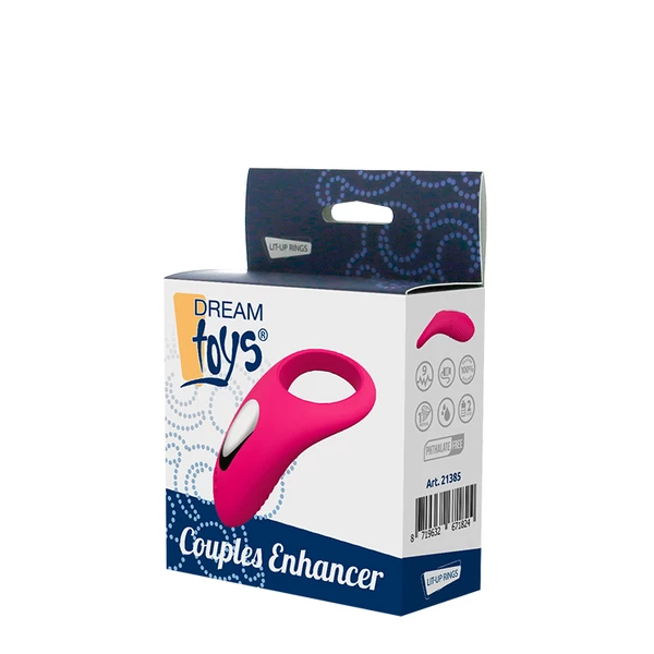 Dream Toys Pierścień Couples Enhancer Magenta - Wibrujący pierścień na penisa