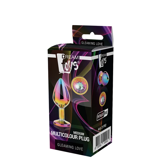 Dream Toys Gleaming Love Multicolour Plug Medium - Korek analny