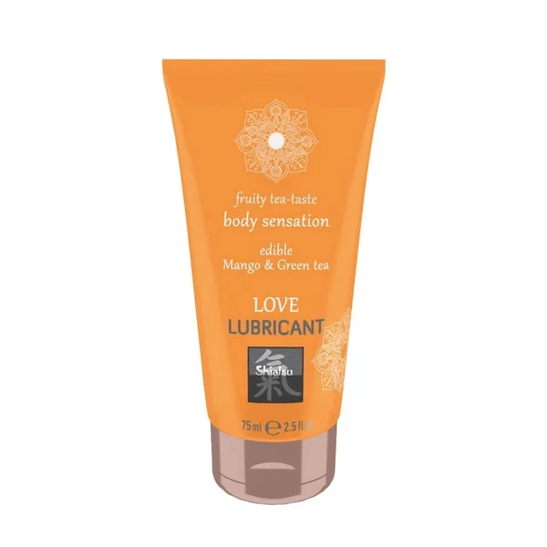 HOT Shiatsu Love Lubricant Edible Mango &amp; Green Tea - Lubrykant ba bazie wody o smaku mango i zielonej herbaty