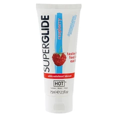 HOT Superglide Raspberry 75Ml Edible Lubricant Waterbased  - Malinový lubrikant na báze vody