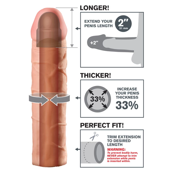 Fantasy X Fx Perfect 2' Extension Flesh - Nakładka na penisa