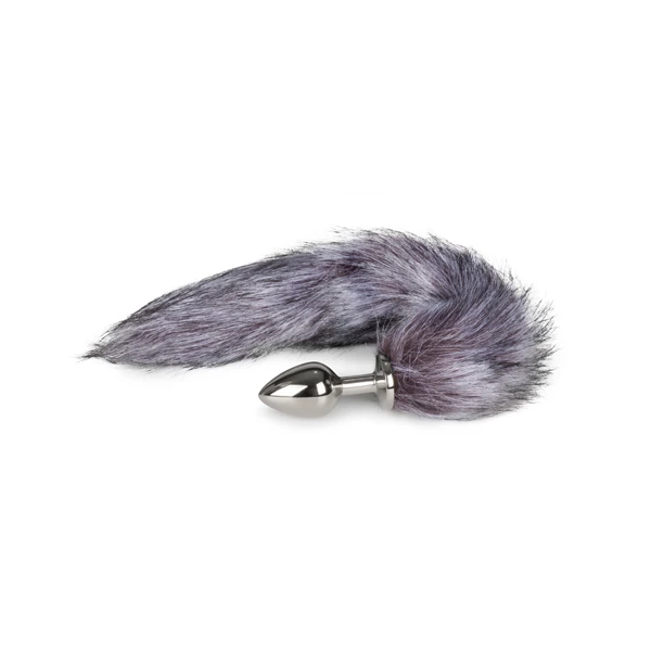 Easy Toys Fox tail 02 - Korek analny z ogonkiem, ciemnoszary
