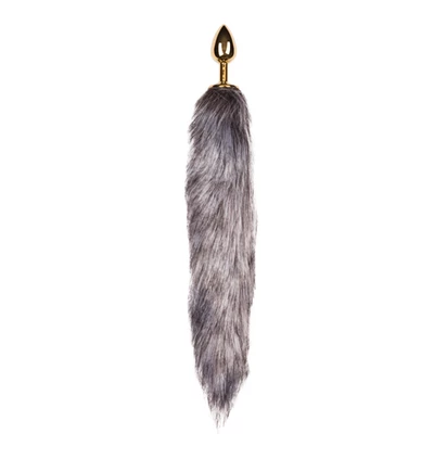 Easy Toys Fox tail 01 - Korek analny z ogonkiem, szary