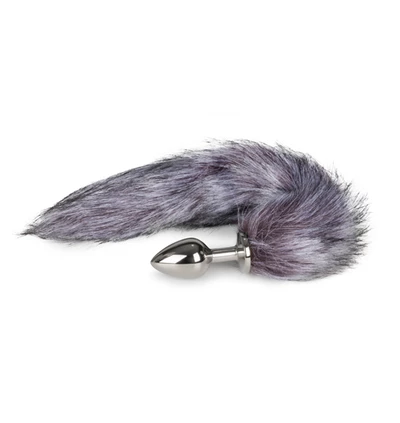 Easy Toys Fox tail 02 - Korek analny z ogonkiem, ciemnoszary