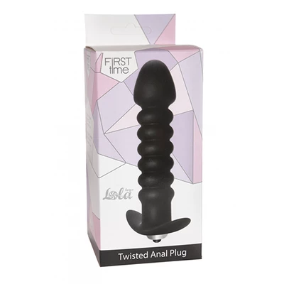 Lola Toys Anal Twisted Vibrating Black - Koraliki analne, różowe