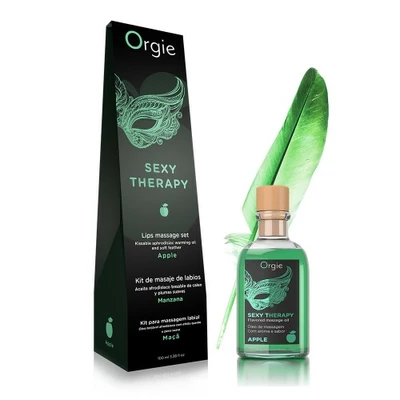 Orgie Lips Massage Kit Apple 100 Ml - Zestaw do masażu ust