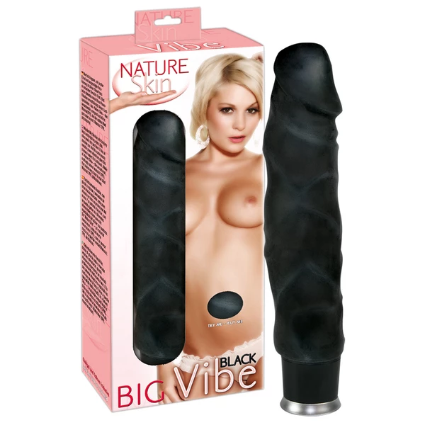 Nature Skin Big Vibe Black - Dildo wibrujące