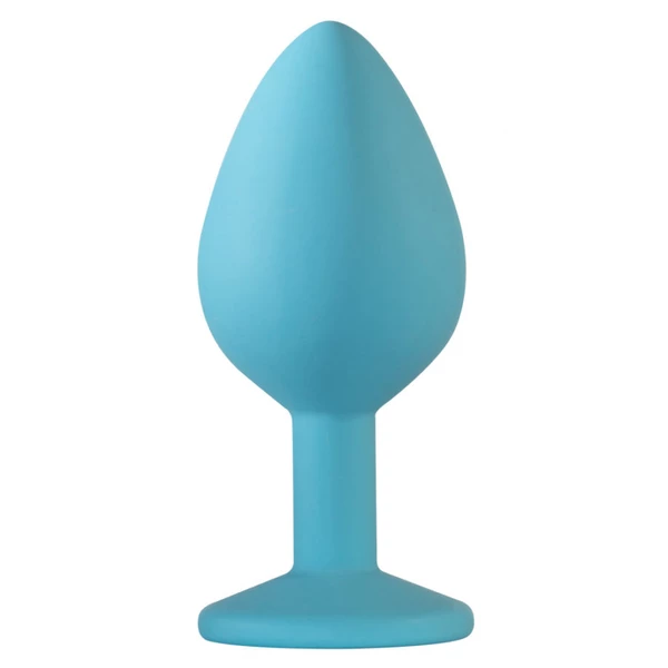 Lola Toys Anal Emotions Cutie Medium Turquoise Light Purple - Korek analny z diamentem, błękitny