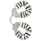ToyJoy Furry Fun Cuffs Zebra Plush  - Putá s kožušinou čiernobiela