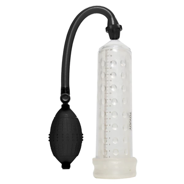 ToyJoy Power Massage Pump W. Sleeve Clear - Pompka powiększająca penisa