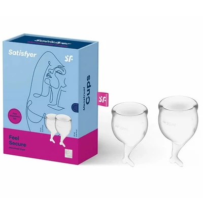 Satisfyer Feel Secure Menstrual Cup (Transparent) - Kubeczki menstruacyjne