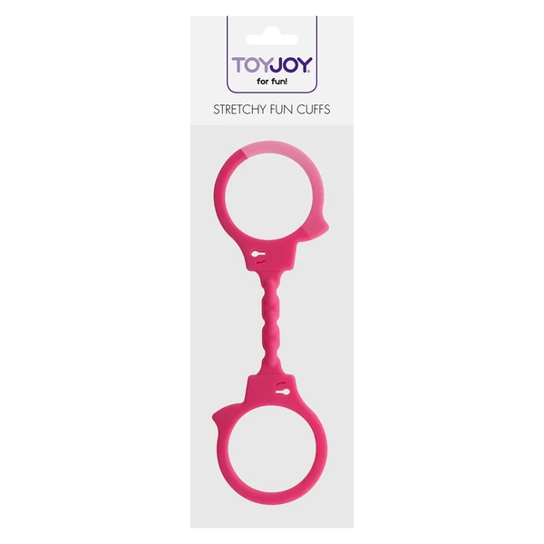 ToyJoy Stretchy Fun Cuffs Pink - Kajdanki rozciągliwe