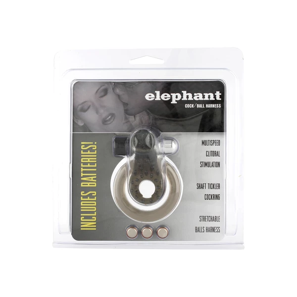 Seven Creations Cock&amp;Ball Ring Elephant Jelly Vib - Wibrujący pierścień erekcyjny