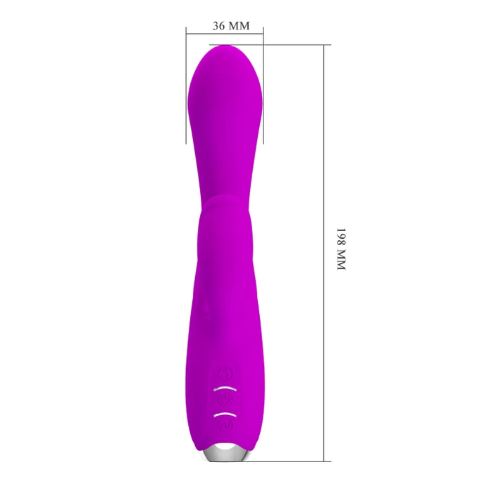 Pretty Love Doreen Purple 12 s - Wibrator króliczek z symulatorem seksu oralnego