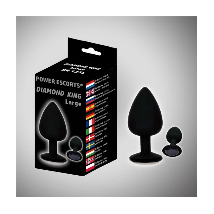 Power Escorts Diamond King Large Black  - Korek analny