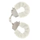ToyJoy Furry Fun Cuffs White Plush  - Putá s kožušinou biela
