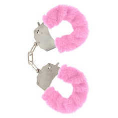 ToyJoy Furry Fun Cuffs Pink Plush  - Putá s kožušinou ružové