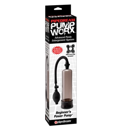 Pipedream Beginners Power Pump Black - Pompka powiększająca penisa, czarna