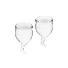 Satisfyer Feel Secure Menstrual Cup (Transparent)  - Menštruačný kalíšok
