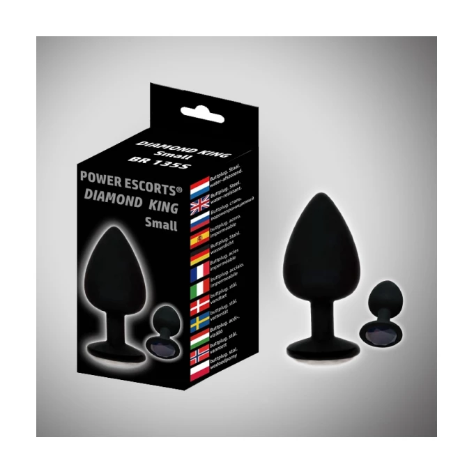 Power Escorts Diamond King Small Black  - Korek analny