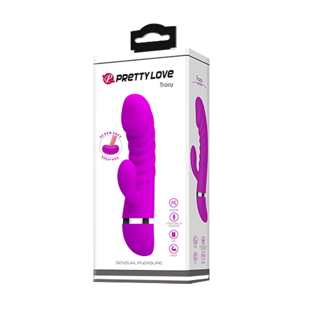 Pretty Love Tracy Purple 7 - Wibrator króliczek