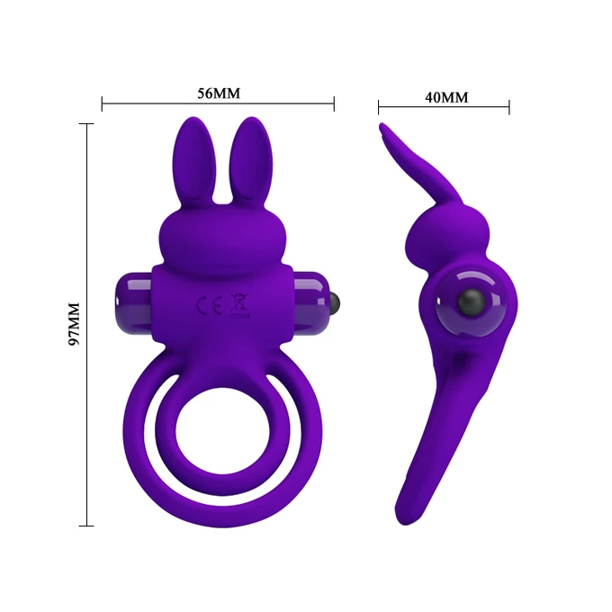 Pretty Love Vibrant Penis Ring Iii Purple - Wibrujący pierścień erekcyjny