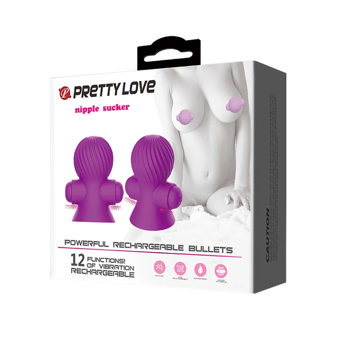 Pretty Love Nipple Sucker 12 - Wibrujące przyssawki na sutki