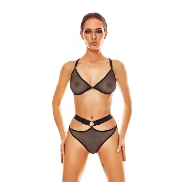Anais Apparel Luxury Sway - komplet dwu częściowy, Czarny