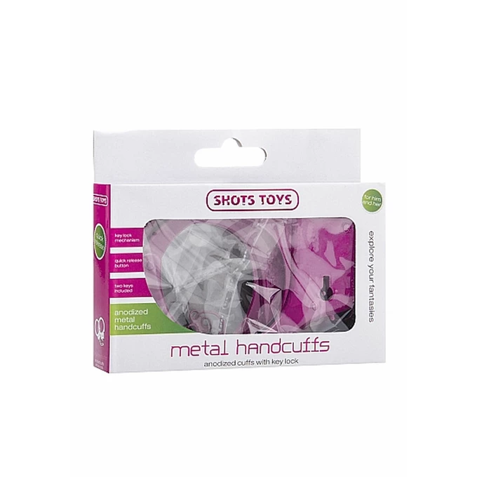 ShotsToys Metal Handcuffs Pink - Kajdanki metalowe Różowy