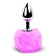 FeelzToys Bunny Tails Butt Plug Pink  - Análny kolík s ružovým brmbolcom
