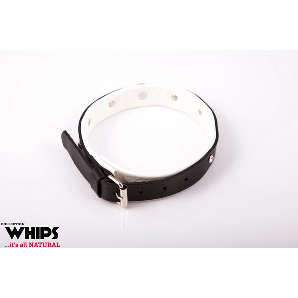 Whips Collection - Obroża Damska, Średnia, Biała