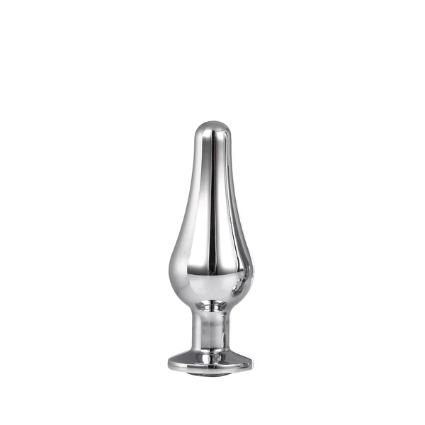 Dream Toys Gleaming Love Silver Pleasure Plug S - Korek analny z diamentem