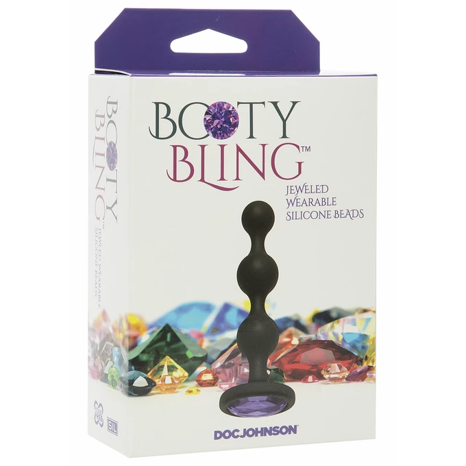 Doc Johnson Booty Bling Wearable Beads - Koraliki analne z diamentem