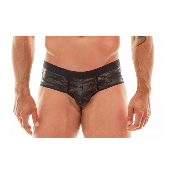 Anais Apparel Luxury Electro Brief - męskie bokserki, Khaki