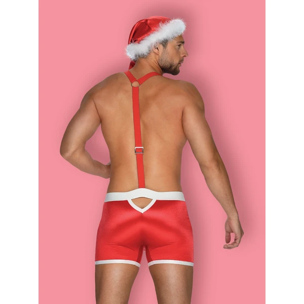 Obsessive Mr Claus - Męski Strój seksownego Mikołaja, Czerwony