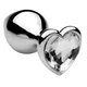 Toyz4lovers Plug Anale Heart Jewel Plug Medium Clear  - Análny kolík s diamantom