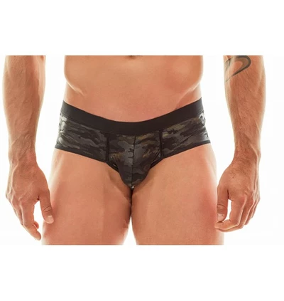 Anais Apparel Luxury Electro Brief - męskie bokserki, Khaki