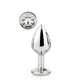 Dream Toys Gleaming Love Silver Plug Large  - Análny kolík s diamantom