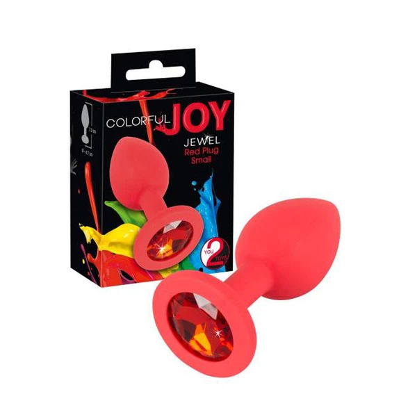 You2Toys Colorful Joy Jewel R - Korek analny, czerwony