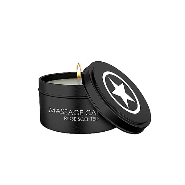 Ouch! Massage Candle Rose Scented - Świeca do masażu, Różana