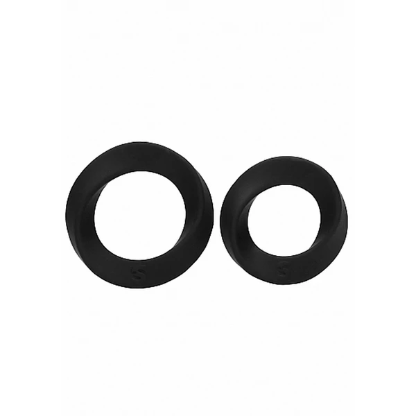 Sono No. 86 Cock Ring Set Black - Zestaw elastycznych pierścieni erekcyjnych