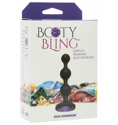 Doc Johnson Booty Bling Wearable Beads - Koraliki analne z diamentem