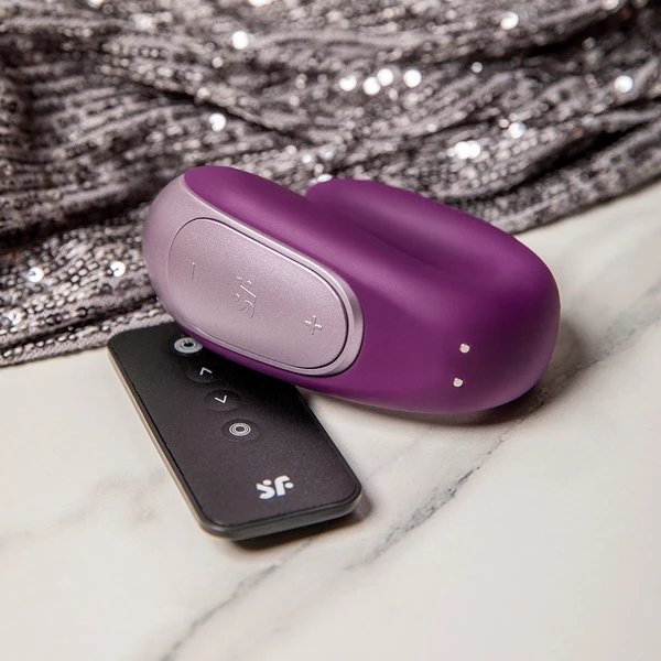 Satisfyer Double Fun (Violet)  - Vibrátor pre páry Fialový