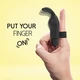 Feelz Toys Magic Finger Vibrator Black  - vibrátor na prst Čierny