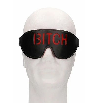 Ouch! Blindfold Bitch Black - Maska na oczy &quot;Bitch&quot;