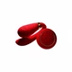 Zalo Fanfan Set Bright Red  - vibrátor pre páry s diaľkovým ovládaním Červený