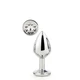 Dream Toys Gleaming Love Silver Plug Medium  - Análny kolík s diamantom